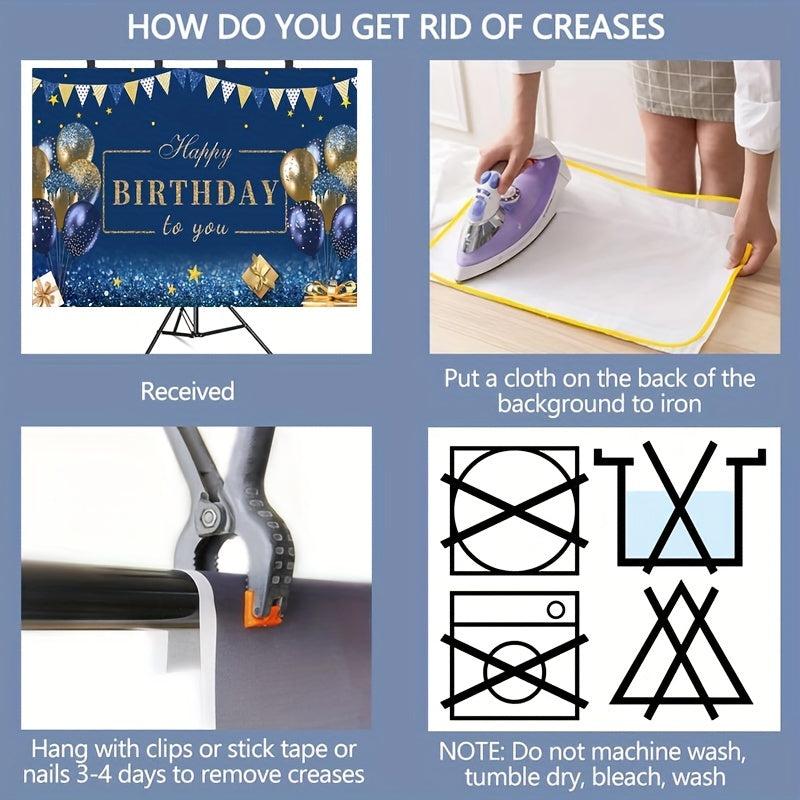 Happy Birthday Decorations Banner Navy And Happy Birthday Sign