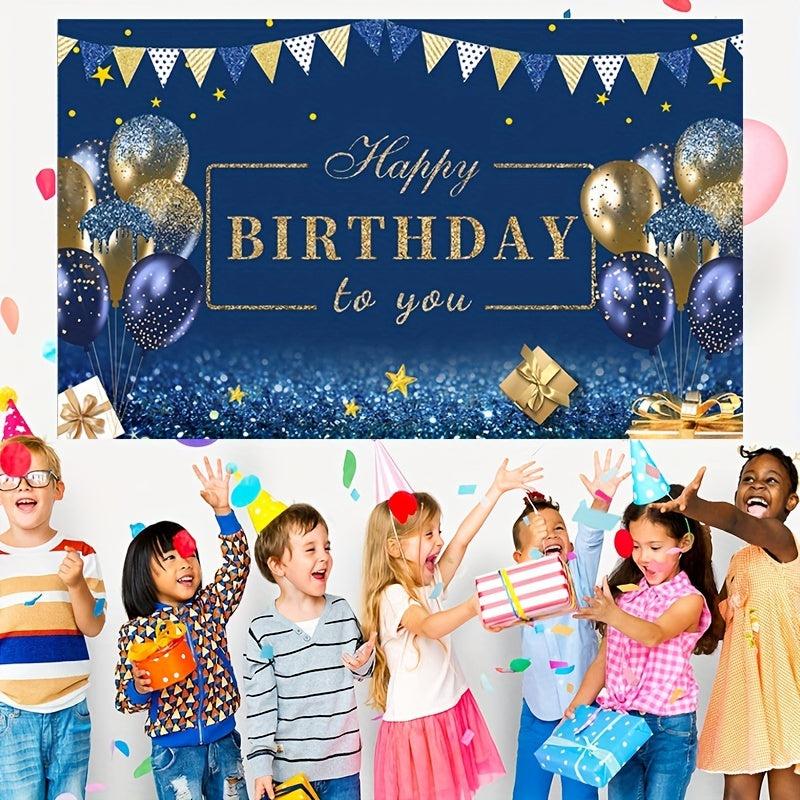 Happy Birthday Decorations Banner Navy And Happy Birthday Sign