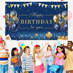 Happy Birthday Decorations Banner Navy And Happy Birthday Sign