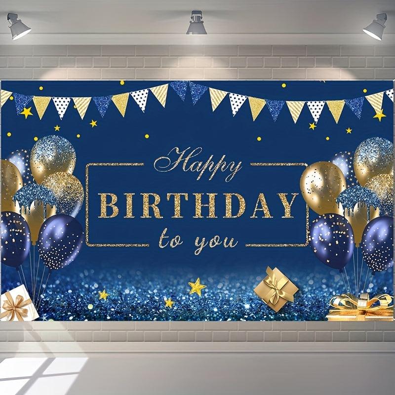 Happy Birthday Decorations Banner Navy And Happy Birthday Sign