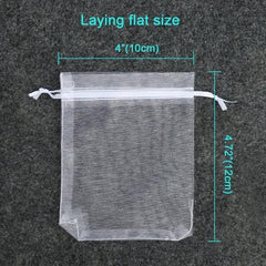 100pcs Organza Bag Drawstring Storage Jewelry Gift Candy Biscuit Bags