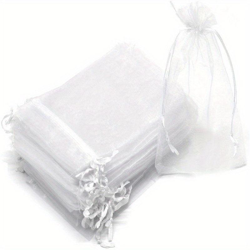 100pcs Organza Bag Drawstring Storage Jewelry Gift Candy Biscuit Bags