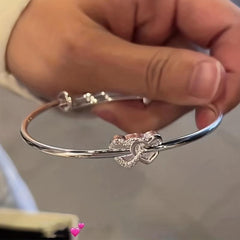 Double Heart Adjustable Bracelet for Mother's Birthdays and Festivals