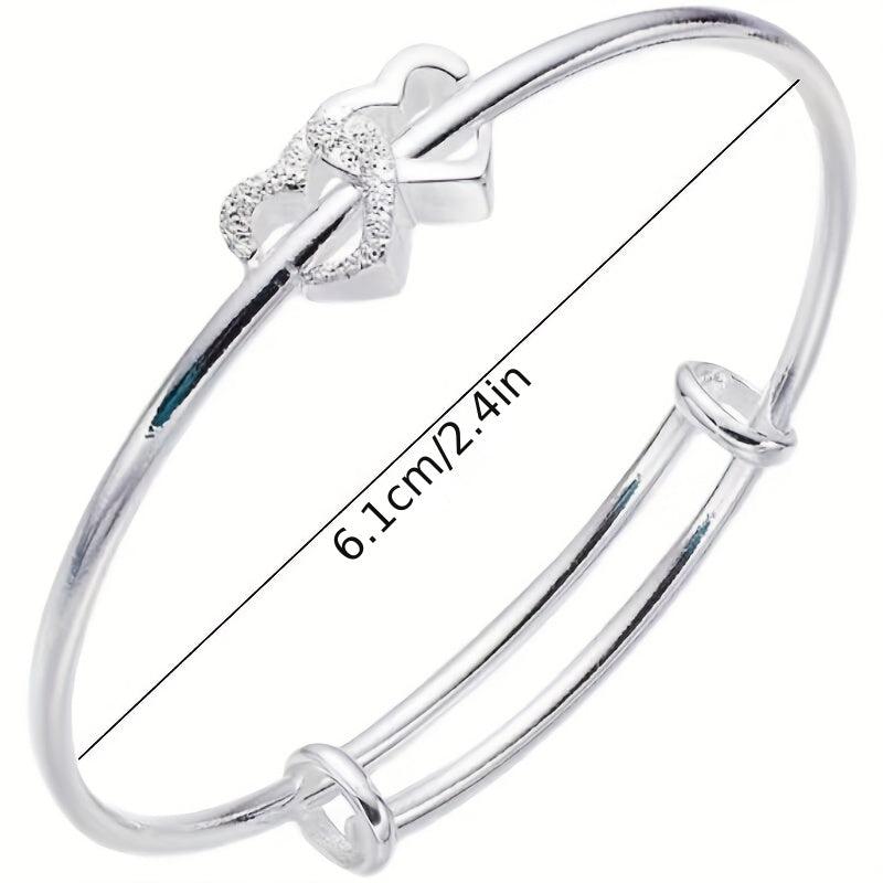 Double Heart Adjustable Bracelet for Mother's Birthdays and Festivals