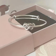 Double Heart Adjustable Bracelet for Mother's Birthdays and Festivals