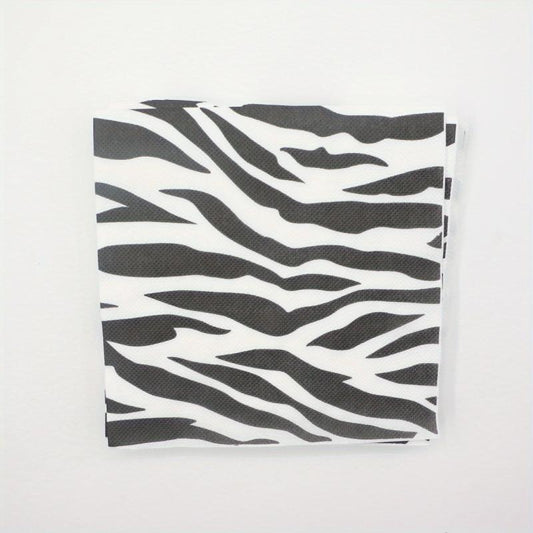 20pcs Jungle Safari Animal Print Napkins Floral Pattern Restaurant Decor