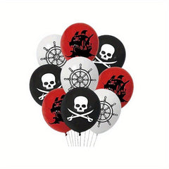 45pcs Pirate Birthday Party Decoration Kit: Cake Toppers, Banner, Balloons
