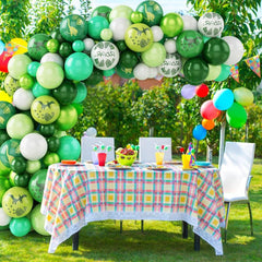96pcs Dinosaur Birthday Party Set Jungle Print Balloon Chain Set