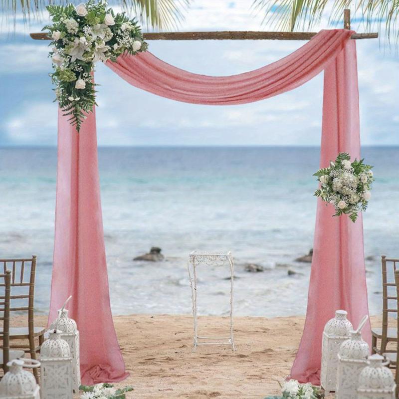 1pc Wedding Arch Drapes Fabric 6 Yards Dusty Rose Wedding Drape