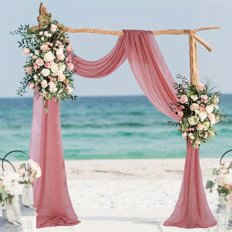 1pc Wedding Arch Drapes Fabric 6 Yards Dusty Rose Wedding Drape