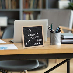Plastic Felt Letter Board 25x25cm Wooden Frame