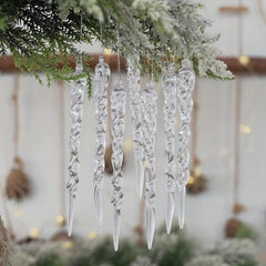 24pcs Yarn Ice Bar Christmas Ornaments Hanging Tree Pendant