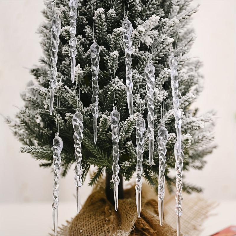 24pcs Yarn Ice Bar Christmas Ornaments Hanging Tree Pendant