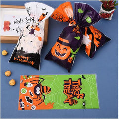 4pcs Halloween Candy Packaging Bag Small Gift DIY Baking Grocery Bag