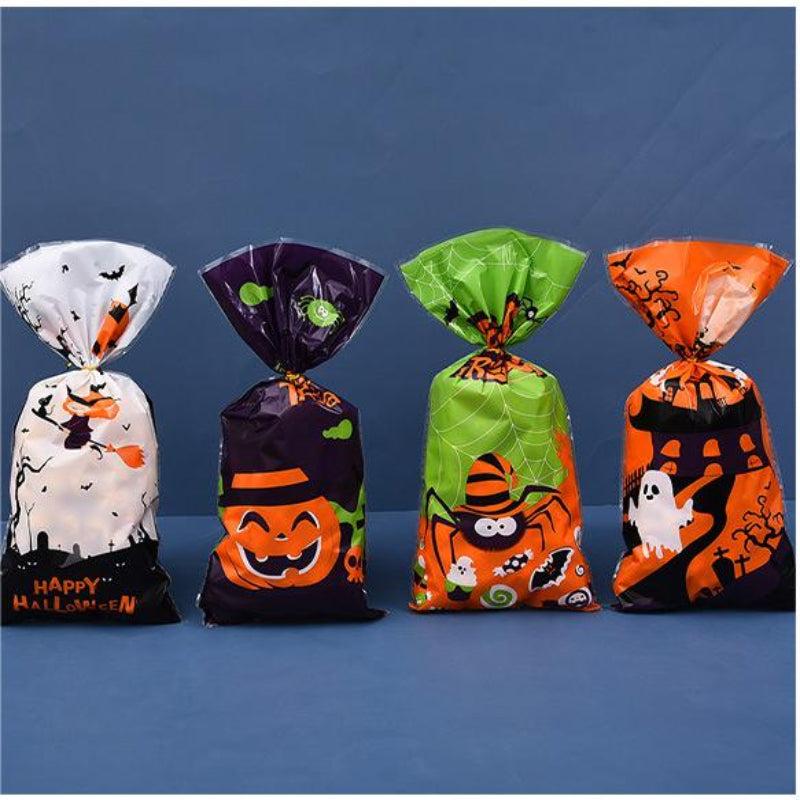 4pcs Halloween Candy Packaging Bag Small Gift DIY Baking Grocery Bag