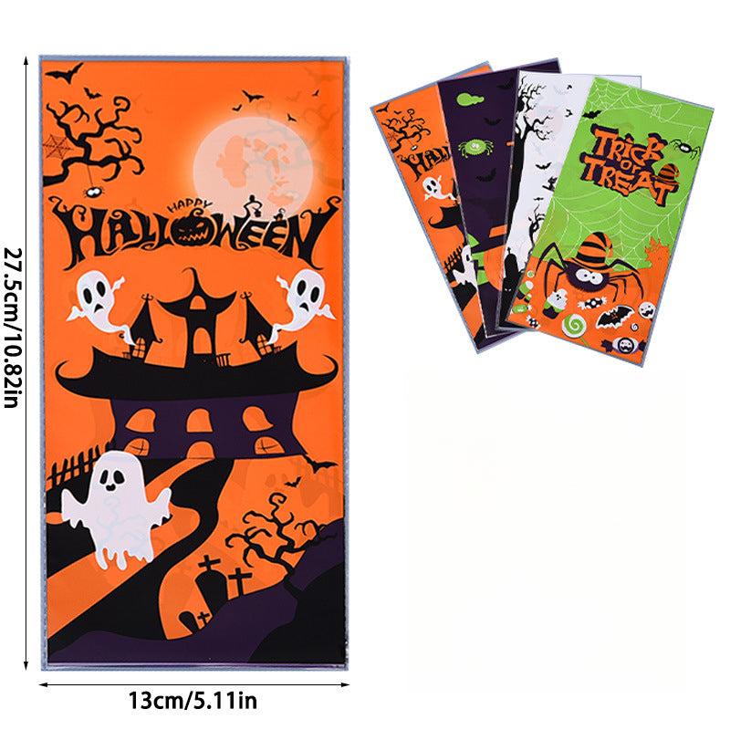 4pcs Halloween Candy Packaging Bag Small Gift DIY Baking Grocery Bag
