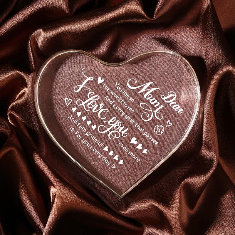 Retirement Gift For Women Acrylic Heart Keepsake Paperweight