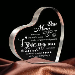 Retirement Gift For Women Acrylic Heart Keepsake Paperweight