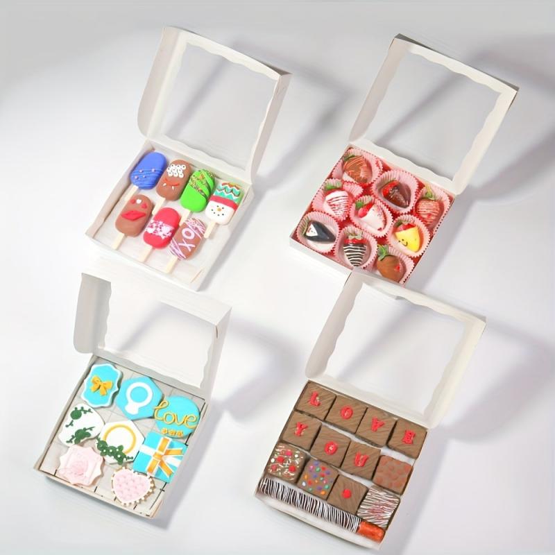 Bakery Boxes With Window - Pack of 15-30 - 5.08cm