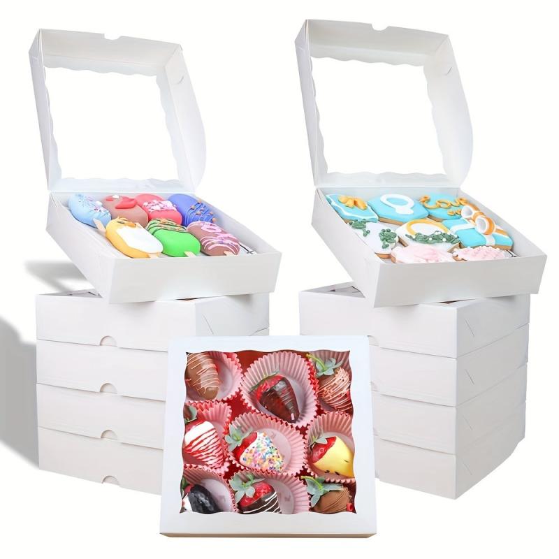 Bakery Boxes With Window - Pack of 15-30 - 5.08cm