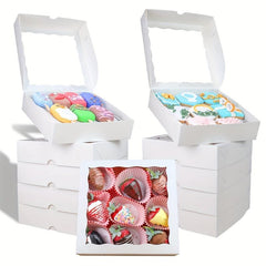 Bakery Boxes With Window - Pack of 15-30 - 5.08cm