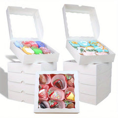 Bakery Boxes With Window - Pack of 15-30 - 5.08cm