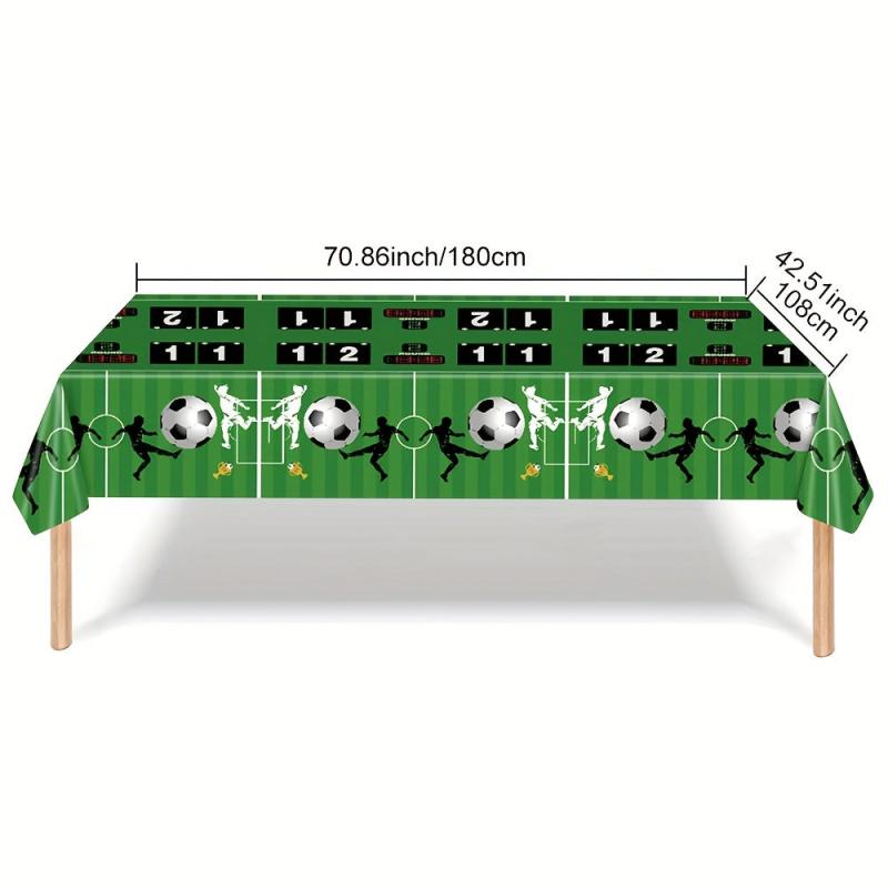 Football Party Tablecloth Green Rugby Sports Game Birthday Decoration