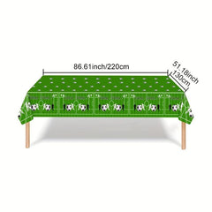 Football Party Tablecloth Green Rugby Sports Game Birthday Decoration