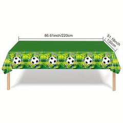Football Party Tablecloth Green Rugby Sports Game Birthday Decoration