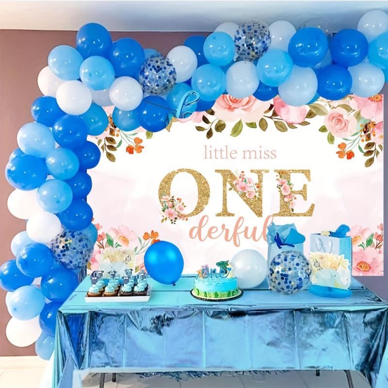 1pc Little Miss Wonderful Birthday Backdrop 5x3ft Pink Floral One Girls 1st Birt
