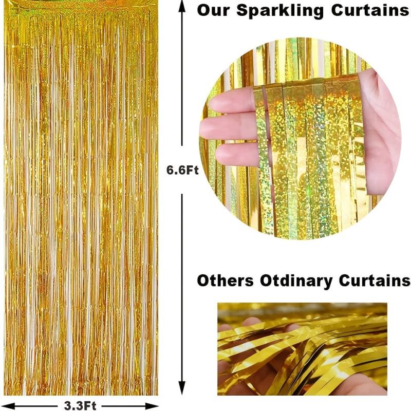 3 Packs Laser Rain Curtain for Events
