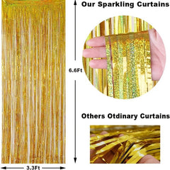 3 Packs Laser Rain Curtain for Events