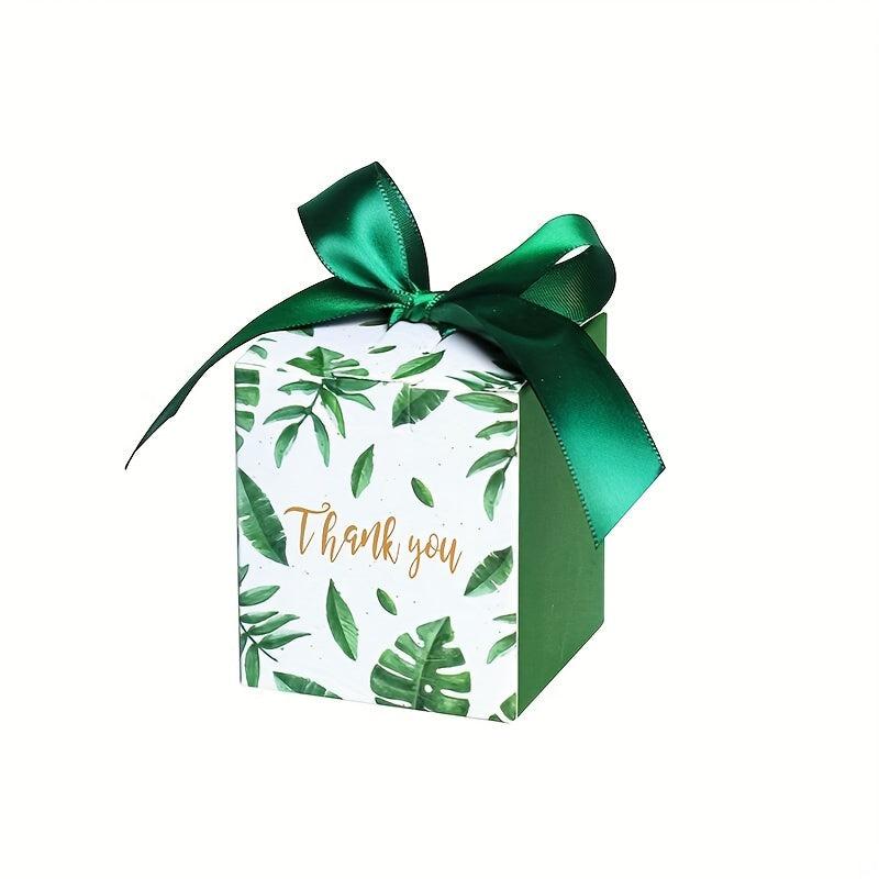 Palm Leaves Gift Box Set Wedding Baby Shower Favors Birthday Party Supplies