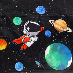 Space Astronaut Planet Tablecloth 129x54cm Disposable Home Party Supplies