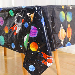 Space Astronaut Planet Tablecloth 129x54cm Disposable Home Party Supplies
