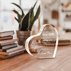 Romantic I Love You Acrylic Keepsake for Girlfriend Anniversary Birthday