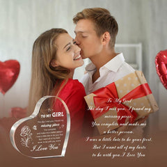 Romantic I Love You Acrylic Keepsake for Girlfriend Anniversary Birthday