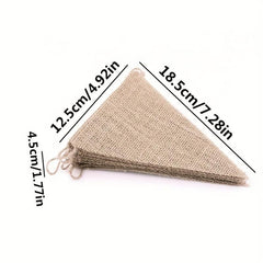 13pcs Burlap Triangle Pull Flag Party Wall Decor