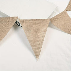 13pcs Burlap Triangle Pull Flag Party Wall Decor