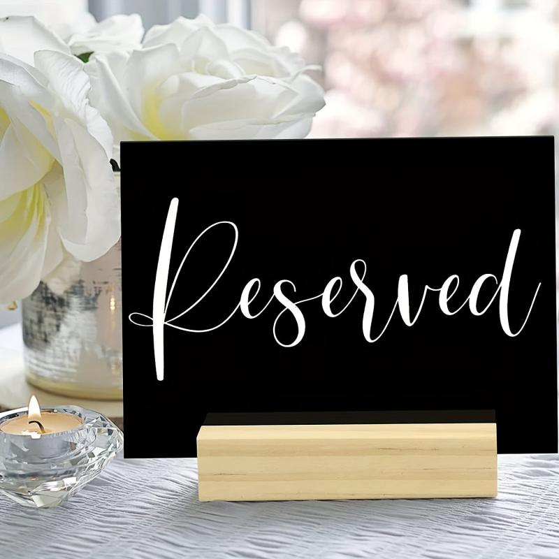 10pcs Acrylic Shelf Blank Plate Wedding DIY Table Setting Plastic Card Sign