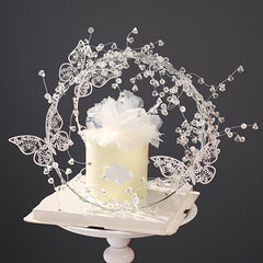 Sparkling Butterfly Cake Topper for Romantic Cakes