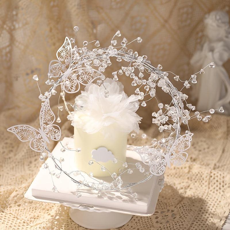 Sparkling Butterfly Cake Topper for Romantic Cakes