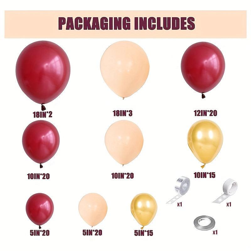 Burgundy Red Balloon Garland Arch Kit