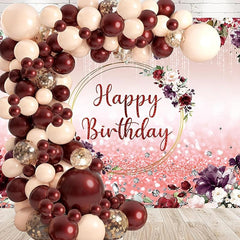 Burgundy Red Balloon Garland Arch Kit