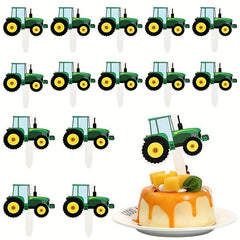 11pcs Tractor Birthday Set Farm Flag Party Decoration Props