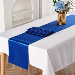 10 Pack Royal Satin Table Runner 30x274 cm Long Silk & Smooth Fabric for Events