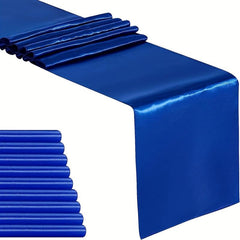 10 Pack Royal Satin Table Runner 30x274 cm Long Silk & Smooth Fabric for Events