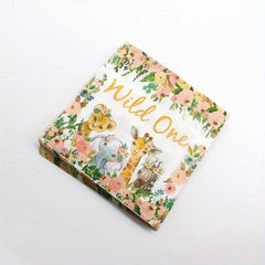 Floral Wild One Animal Party Supplies Serves 24 Guest