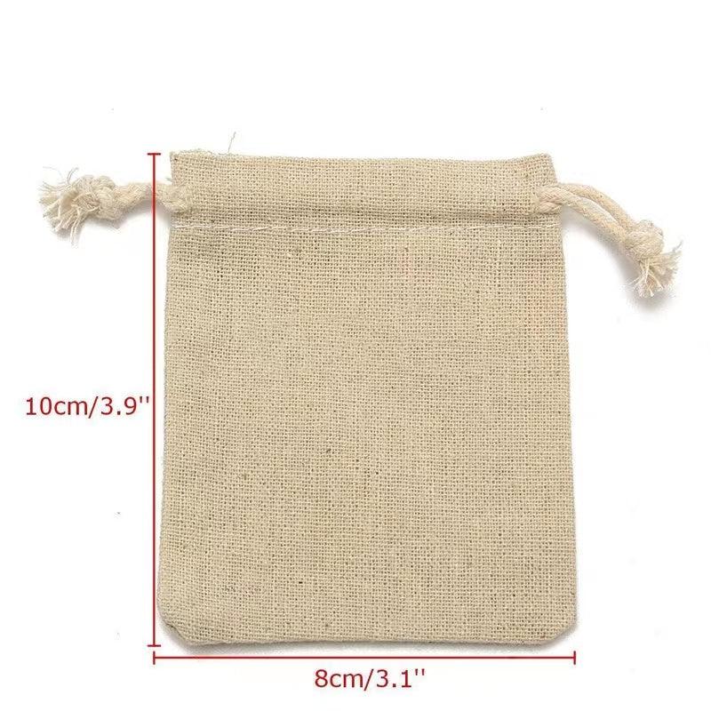 Cotton Linen Bundle Pocket Cloth Bags Storage Rice Drawstring Small Business