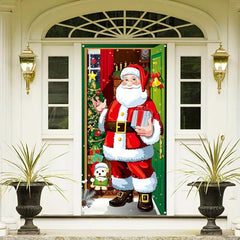 Christmas Decor Banner 70.8in Door Cover Party Backdrop